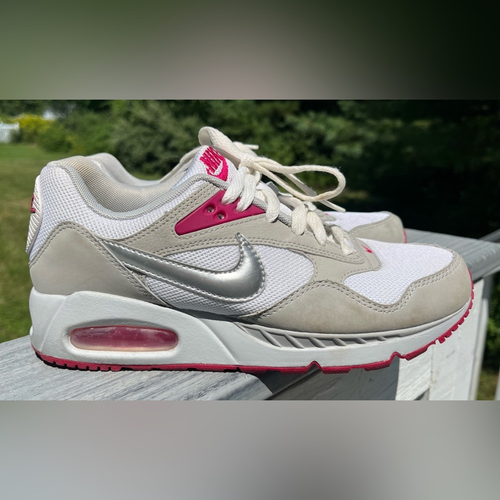 Nike Air Max Shoes Womens 8 Correlate Running Sneakers White Gray Mesh Lace Up